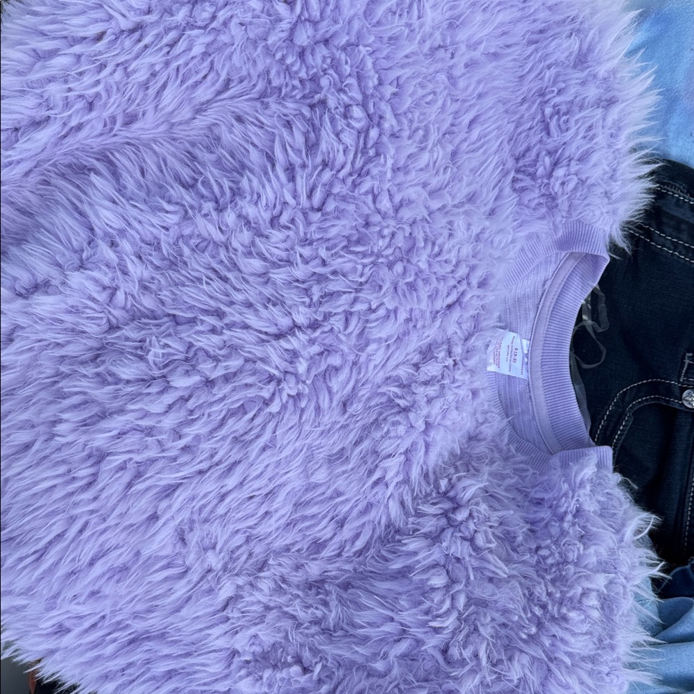 Fluffy Lavender Sweater
